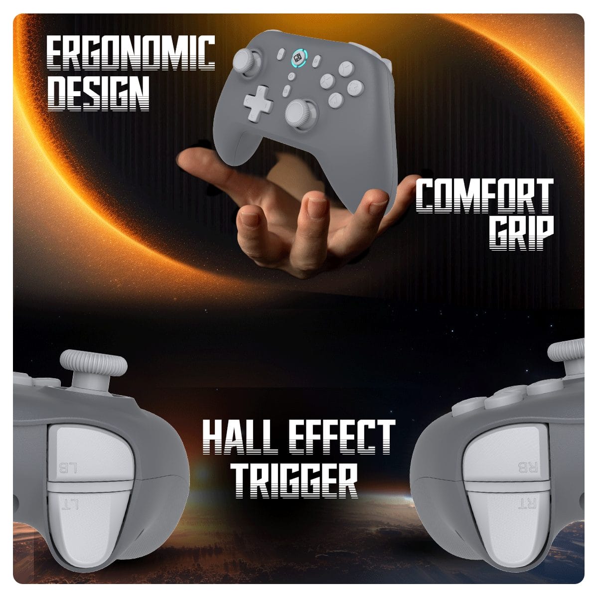 Mone Wireless Controller For PS4/PS4 Pro/PS4 Slim/PC, Black Spider