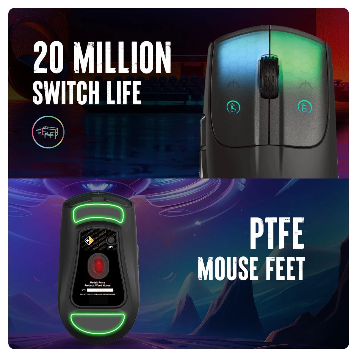 Cosmic Byte Pulse Wired Gaming Mouse - Cosmic Byte